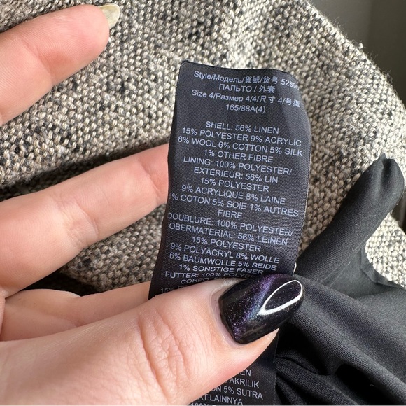 Tory Burch Linen Kinsley Coat size 4 - Picture 8 of 8